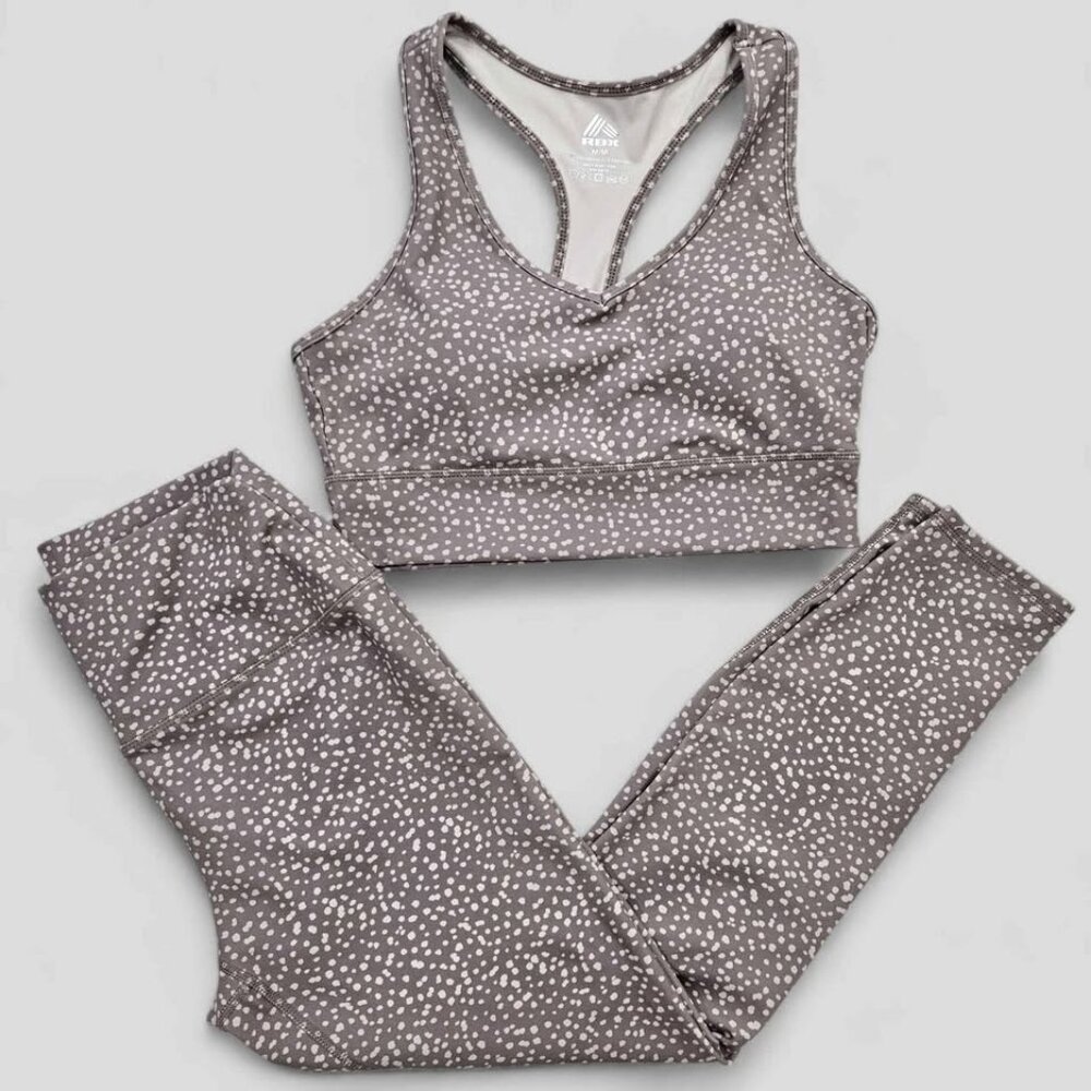 RBX - Women's Leggings and Spots Bra Set - Medium. New No Tags